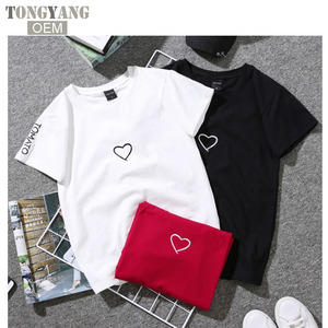 TONGYANG verano forma de corazón camiseta mujer hermosa primavera verano camisa moda camisa Cool Tops <span class=keywords><strong>camisetas</strong></span> Streetwear Casual - Product Image 2