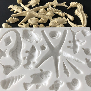 Theオーシャンシリーズ、巻貝、シェル、ヒトデ、シリコーンフォンダンモールド - Product Image 6