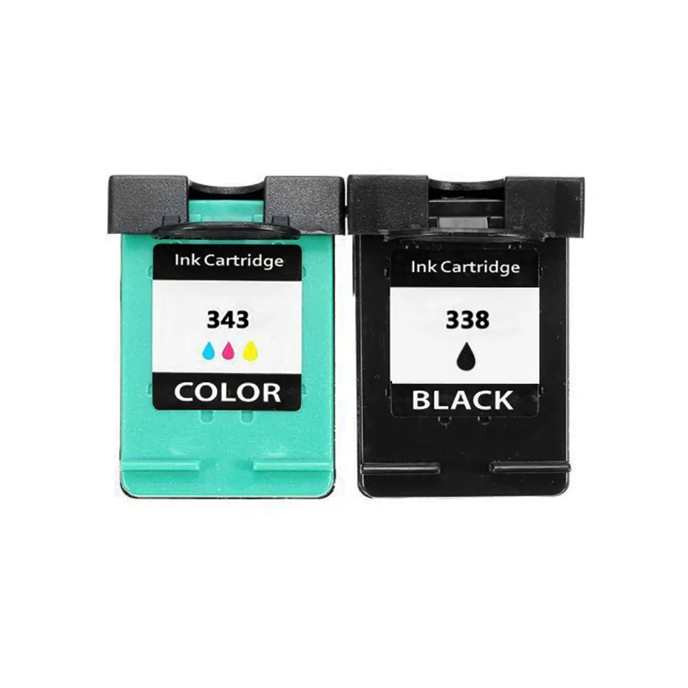Compatible for HP 338 343 Photosmart C3100 C3110 C3140 C3150 C3170 C3180 C3190 Ink Cartridges