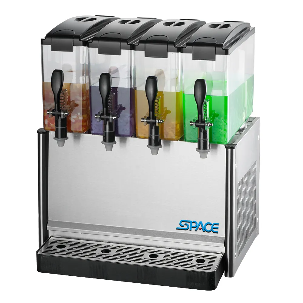4 Tanks Cooling and Mixing Beverage Juice Dispenser Machine