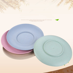 OEM logo rond <span class=keywords><strong>comestible</strong></span> paille de blé collation <span class=keywords><strong>assiette</strong></span> de fruits pour vente - Product Image 1