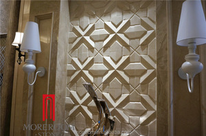 Panneau mural 3D en marbre décoratif crème <span class=keywords><strong>latte</strong></span>, nouveau design mural italien - Product Image 6