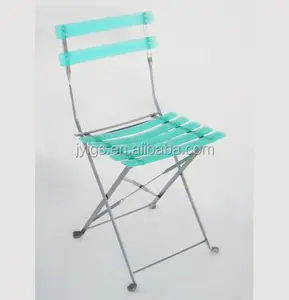 Chaises de pelouse pliante en acier dentelé, inclinées pour 2, pour bistrot