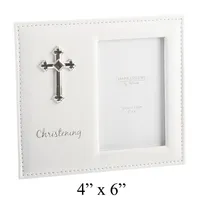 美しい白4 "x6" ユニセックスアモーレ洗礼写真フニアフレーム写真