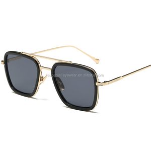 EUGENIA último <span class=keywords><strong>estilo</strong></span> <span class=keywords><strong>Iron</strong></span> hombres moda <span class=keywords><strong>gafas</strong></span> de sol hombres lentes azules <span class=keywords><strong>gafas</strong></span> PC 2024 metal clásico marcos cuadrados <span class=keywords><strong>gafas</strong></span> de sol - Product Image 6
