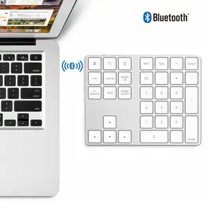 Teclado numérico bluetooth, teclado numérico de alta qualidade fino bluetooth sem fio tesoura abs