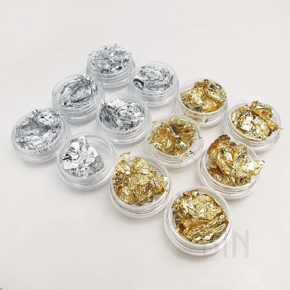 BIN gold/silver Nail foil on hot sale