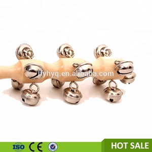 Musique cadeau pour enfants main boisé sonner la cloche Bébé hochets en bois Jingle Bâton avec <span class=keywords><strong>cloches</strong></span> <span class=keywords><strong>Cloches</strong></span> de Traîneau - Product Image 4