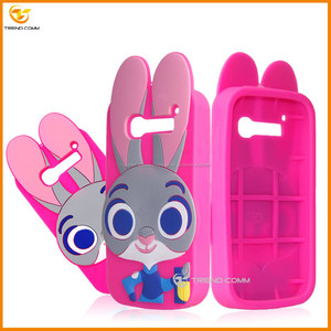 <span class=keywords><strong>Mujer</strong></span> policía conejo funda de silicona para alcatel one touch pop c5 - Product Image 1