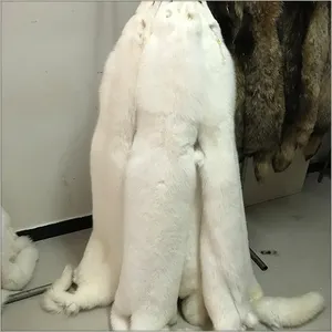 ALICEFUR yüksek kalite fox cilt gerçek hakiki doğal beyaz tilki kürk pelt