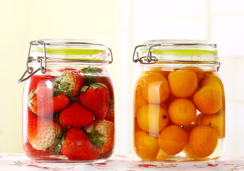 Candy Cookie Empty Spice Kitchen Food Storage Glass Containers Jar With Lids