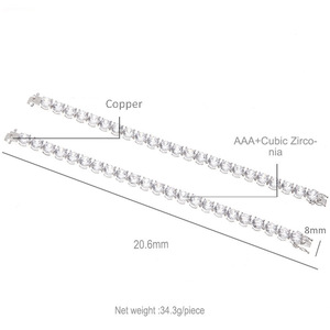 <span class=keywords><strong>Pulsera</strong></span> de <span class=keywords><strong>tenis</strong></span> con circonitas, cadena de <span class=keywords><strong>tenis</strong></span> estilo Hiphop con diamantes para hombre, pulseras de circonita, regalo, joyería al por mayor - Product Image 6