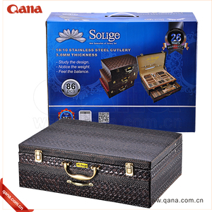 Ensemble de couverts QANA Factory Wholesale OEM, finition miroir, ensemble de vaisselle, couteau, fourchette, cuillère, couverts en acier inoxydable, spatule, pinces - Product Image 3