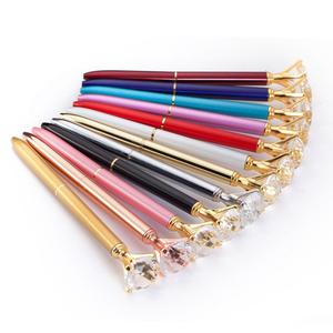 Diamante pluma bolígrafo de Metal con cristal grande diamante diseño <span class=keywords><strong>Funky</strong></span> reina el cetro de la corona estilo suministros de oficina - Product Image 2