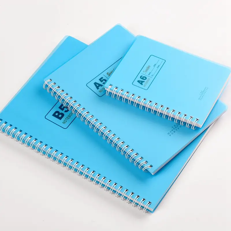 Barato a granel alinhado notebook A5 cor tampa do notebook bobina dupla criar livro encadernado em espiral