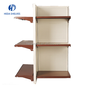 מותאם אישית בשימוש ישיר מכירה גונדולה סופרמרקט מדפי/במפעל מחיר מתכת כפול צד סופרמרקט מדף - Product Image 2