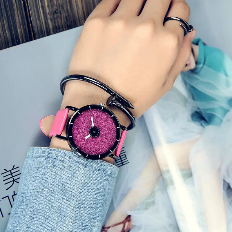 Fashion Starry Sky Women Watches Luxury Quartz Watch Men Leather Strap Ladies wrist Watches