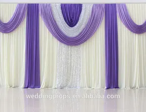 High Quality Cheap Fabric Suppliers China Silk Satin Fabric fabrics backdrop for wedding decoration stage