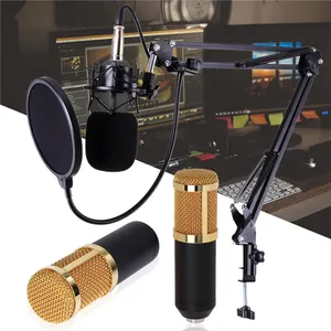 フルセットBM-800 Condenser Microphone Kit Microphone For Computer + Shock Mount + Foam Cap + Cable As BM 800 Microphone BM800