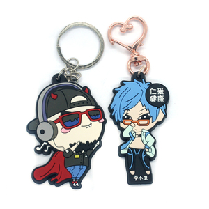 Wholesale Hot Sale Rubber Keychain Fashion 3D Custom Cheap Made Design Oem Shaped Soft Pvc Keychains for Promotional