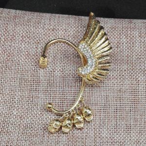 Wholesale Retro Gothic Punk Skull Eagle <strong>Wing</strong> Non Piercing <strong>Earring</strong> - Product Image 4