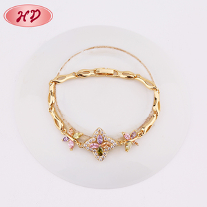 2018 Cina Alibaba Rubino Zircone 18 K Oro Gioiello Donne Del Braccialetto - Product Image 1