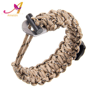 550 paracord pulsera con brújula insignia del laser personalizado paracord supervivencia pulseras con kit de supervivencia - Product Image 3