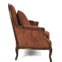 Petits fauteuils décontractés, confortables, en tissu marron, vente en gros,