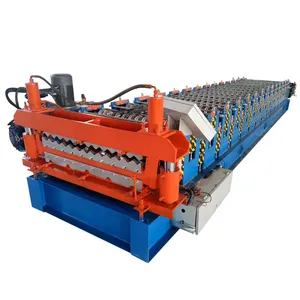 double layer metal roof panel corrugated shape tile and wall use roll forming machine