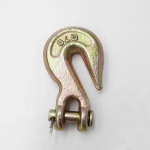 1/4" G70 Galvanized U.S. Standard H330/A330 Type Cargo Hook Carbon Steel/Alloy Steel Material Clevis Grab Hook with Safety Latch