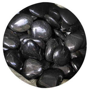 Guijarros de piedra natural de gran calidad, guijarros pulidos negros, proveedor Chino de piedra - Product Image 6