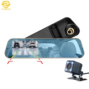 4,3 pulgadas grabadora de Video FHD 1080P espejo retrovisor Dual de la lente del coche Dvr Dash Cámara