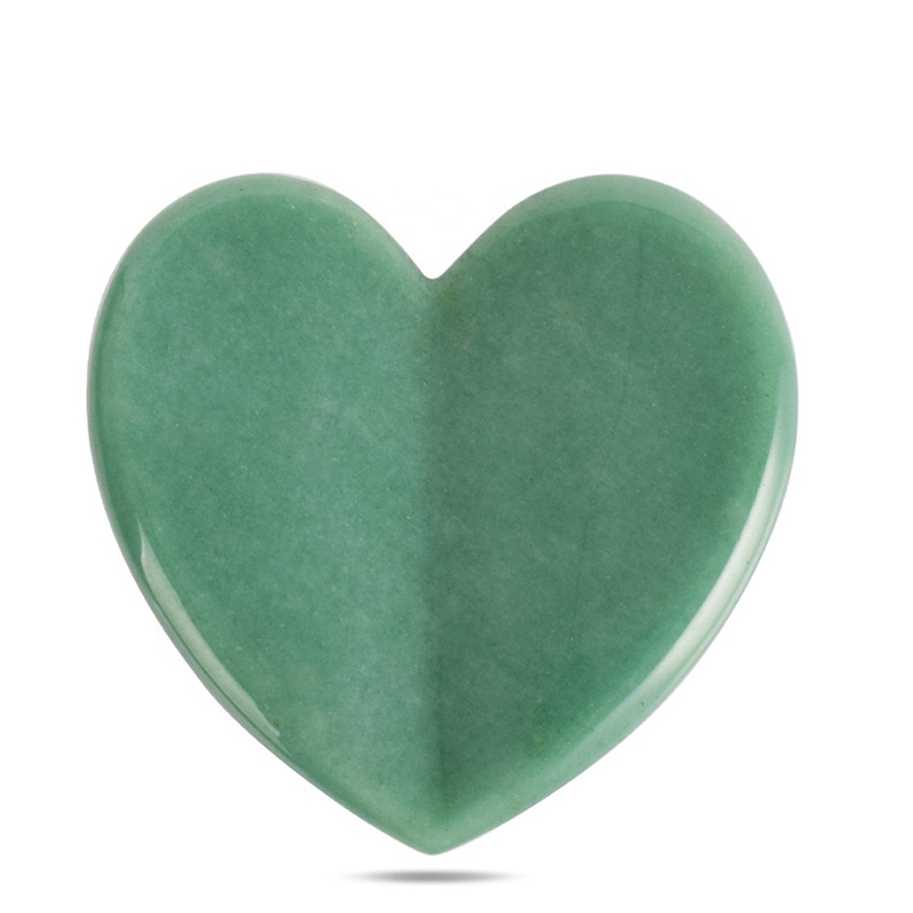 3D Verde Aventurina Corazón Gua Sha