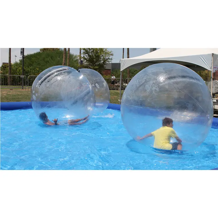 Commerciale all'aperto aqua zorbing sfera gonfiabile del criceto di nuoto giocattoli piscina in blu aqua palla muro