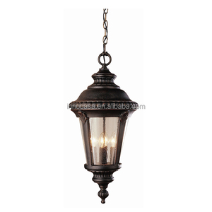 Lámpara Colgante Moderna de Aluminio con Pantalla de Vidrio Transparente, Color Negro Marrón, para Exteriores, Resistente al Agua IP44, Garantía de 2 Años - Product Image 2