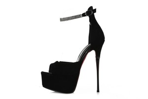 Sandalias de tacón de aguja de alta calidad para mujer, zapatos de plataforma con tacón de aguja galvanizado, cadena de diamantes, sexy, Punta abierta, <span class=keywords><strong>2019</strong></span> - Product Image 5