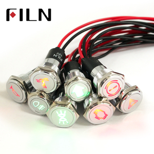 ไฟกันน้ำขนาด 16 มม. FILN 12V LED สำหรับรถยนต์ เรือ ไฟเตือน LED ไฟสัญญาณบนแผงหน้าปัด ไฟแสดงสถานะ - Product Image 2