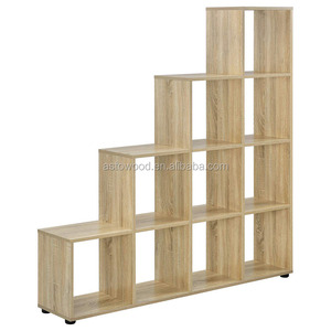 10 <strong>Cube</strong> <strong>Bookcase</strong> Storage <strong>Unit</strong>, <strong>Wooden</strong> Display Rack, Free Standing Shelf, Room Divider <strong>Step</strong> Rack, <strong>White</strong> - Product Image 2