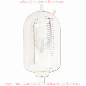 One Line Type Glass Milk Recorder Cow Milking Parlor Jar+ Stimulation Massage System