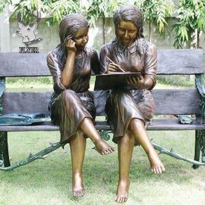 Scultura in Bronzo di Uomo a Grandezza Naturale per Giardino - Product Image 2