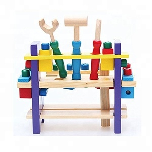 Набор деревянных игрушечных инструментов, верстак для строительства и деревообработки, интеллектуальное обучение для детей - Product Image 5
