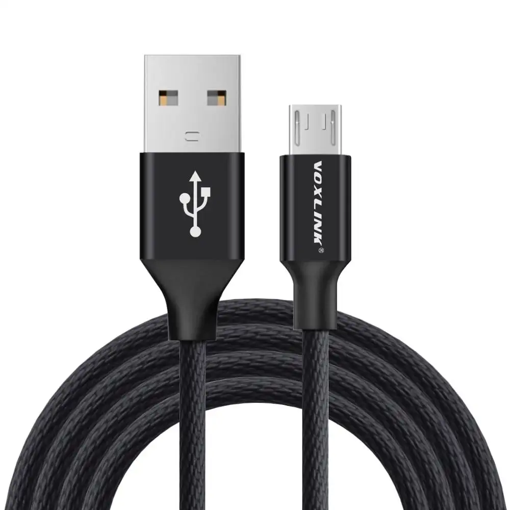 Voxlink Veelgebruikte Accessoires & Onderdelen Micro Kabel Usb Kabel Katoen Data Opladen Draad 0.5M/1M/1.2M/1.8M Zwart/Blauw/Bruin/Rood