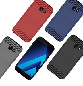 In Fibra di carbonio Antiurto Molle di TPU Della Copertura Posteriore Cassa Del Telefono mobile Per <span class=keywords><strong>Samsung</strong></span> Galaxy <span class=keywords><strong>A5</strong></span> <span class=keywords><strong>2017</strong></span> - Product Image 3