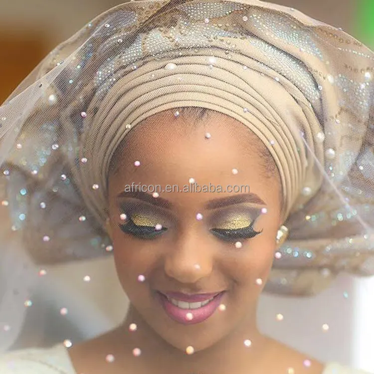 NQ260 Queency 2017 Modo di Alta Qualità Bead Tulle Africano Francese Tessuto di Pizzo Netto per Velo Da Sposa e Vestito