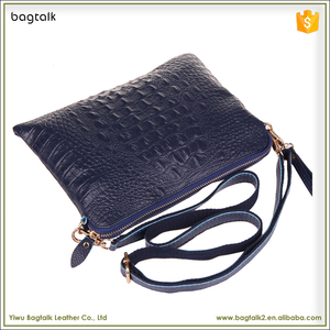 2 in 1 borsa pochette e tracolla in <span class=keywords><strong>pelle</strong></span> di coccodrillo nero - Product Image 4