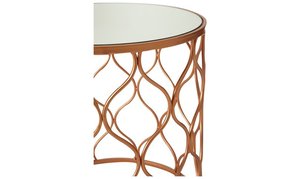 Conjunto de 2 chá de cobre com fio de metal, pequeno mobiliário sala de estar - Product Image 4