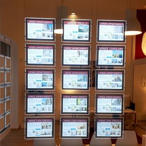 Made in cina A3 rettangolo appeso agente <span class=keywords><strong>immobiliare</strong></span> cartellone pubblicitario vetrino Poser vetrina Led Ultra sottile antipolvere - Product Image 2