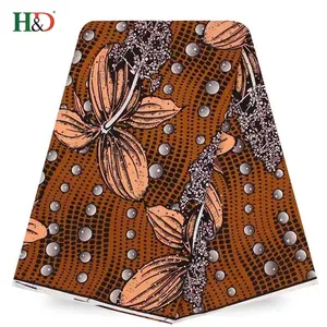 H & D cera Africana caliente de Ankara impresión Ángel cera diferentes tipos de impresiones de la tela de gasa con piedra - Product Image 1