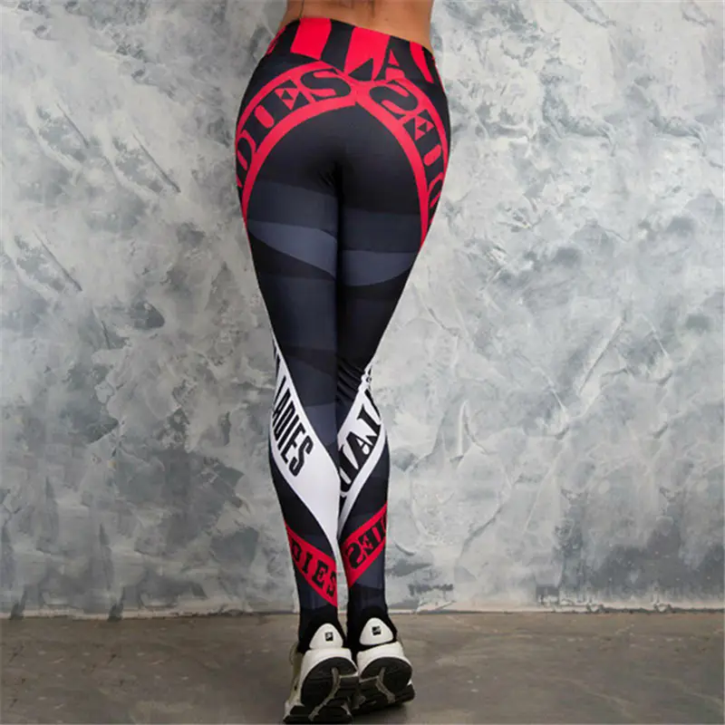 Ultra niedrigen preis Frauen S Hosen Net Garn Spleißen Engen Paket Hüfte Druck Yoga Sport Hosen Leggings