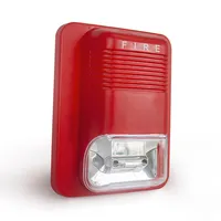 Red DC 24 v LED Lửa Ánh Sáng Nhấp Nháy Còi Báo Động Khẩn Cấp Cảnh Báo Chuông